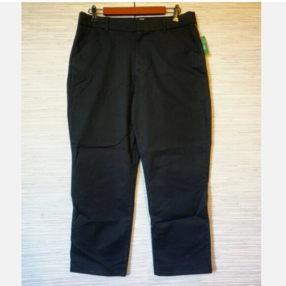 GAP 90's High Rise Slim Straight Ankle Khaki Black‎ Pants Size 10 - RETAIL $60 - Picture 7 of 11